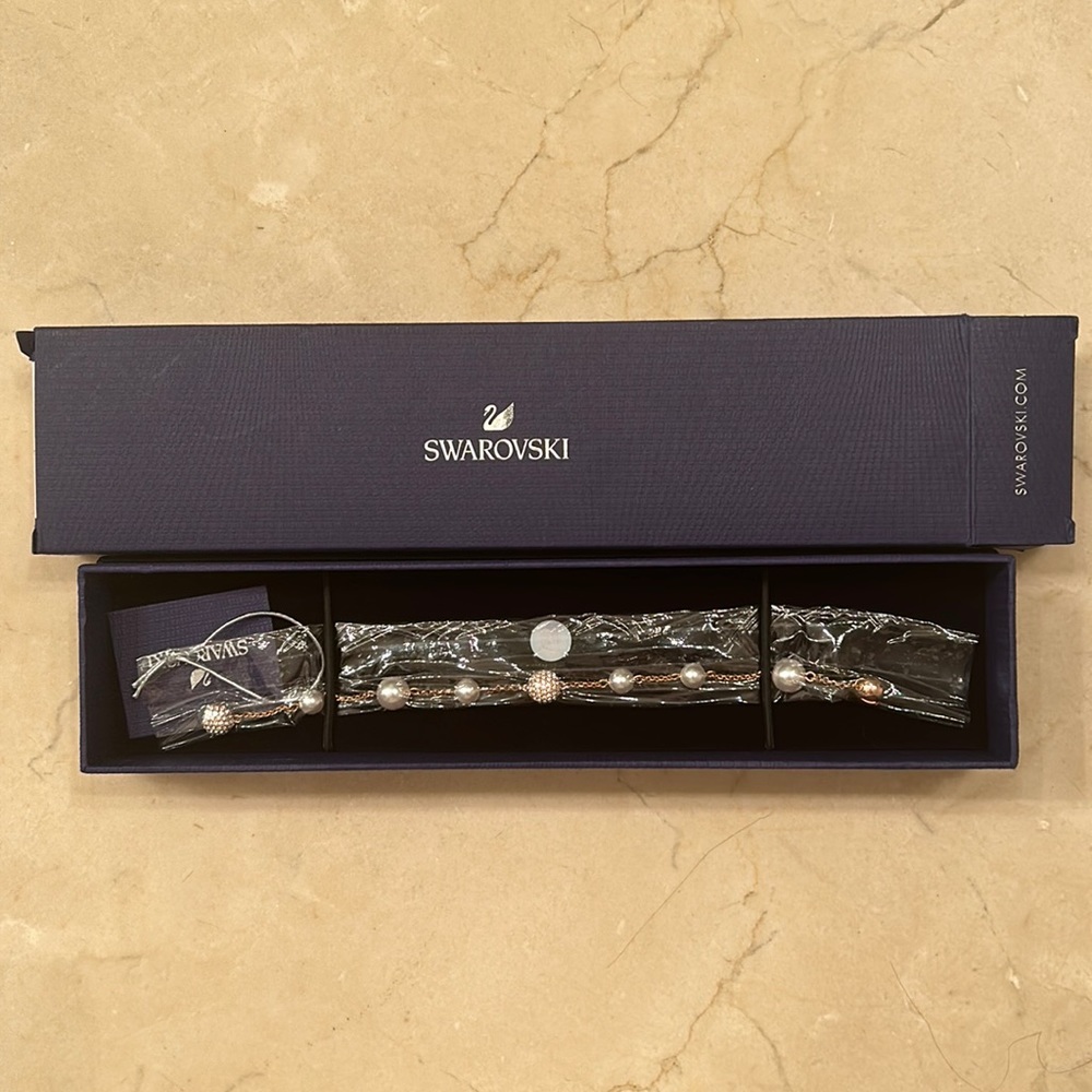 Pearl & Rose Gold Swarovski Bracelet